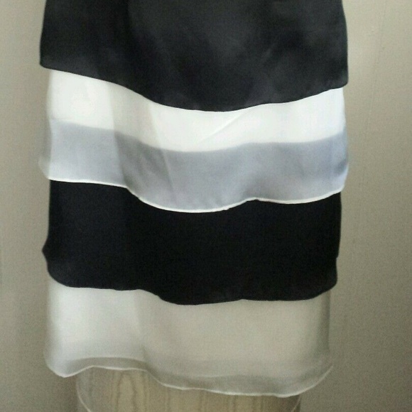 NWT WOMEN Sara Emanuel  Tiered Colorblock  dress - Picture 7 of 7